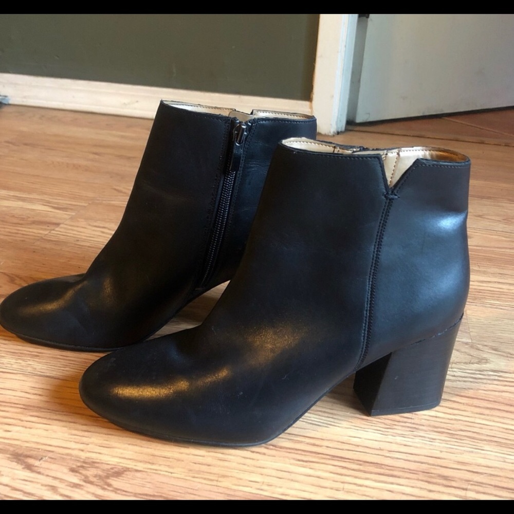 Franco Sarto black ankle boots
